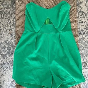 Green Romper with Cutout Size Medium